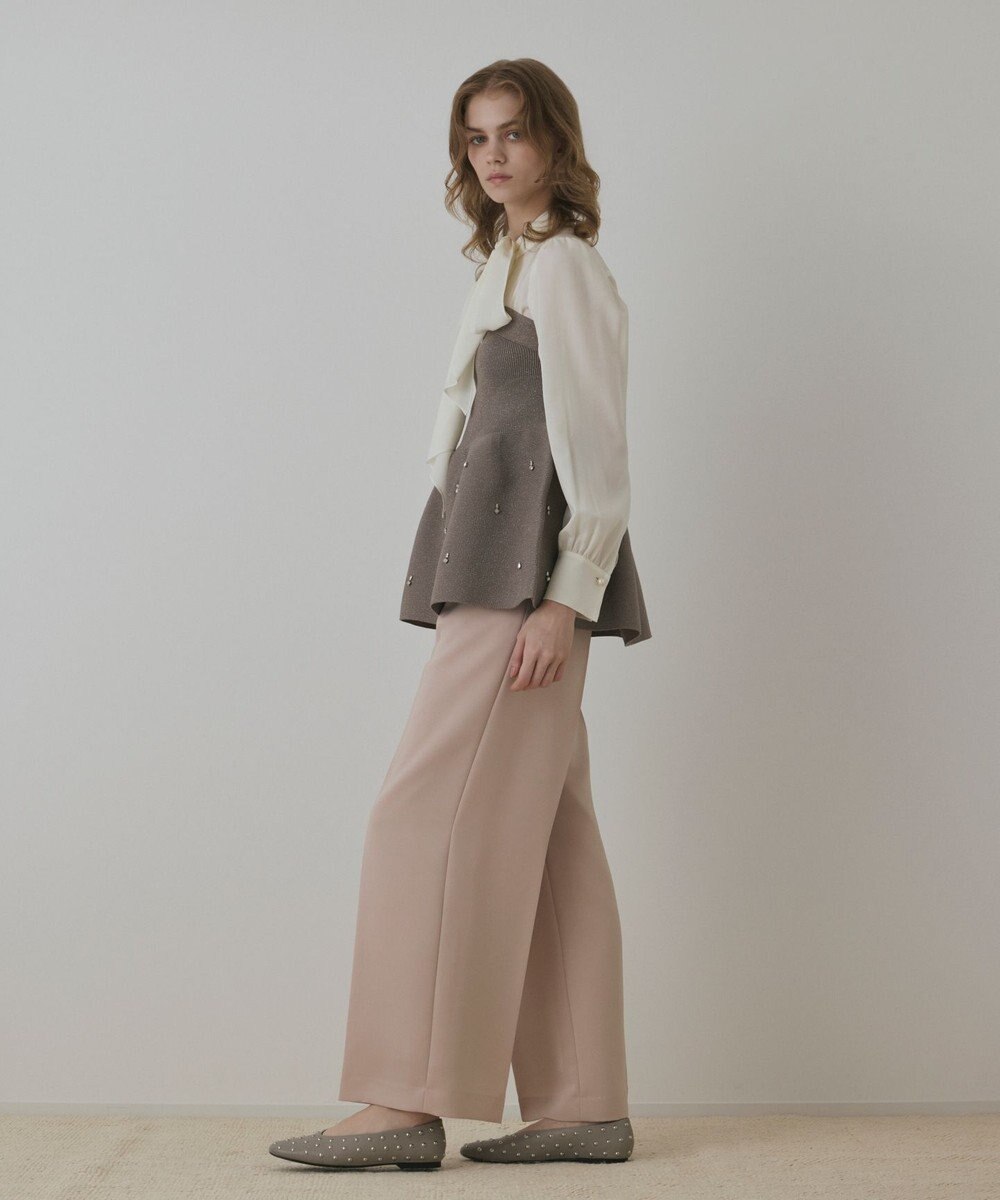 GRACE CONTINENTAL ペプラムベアニットトップ 