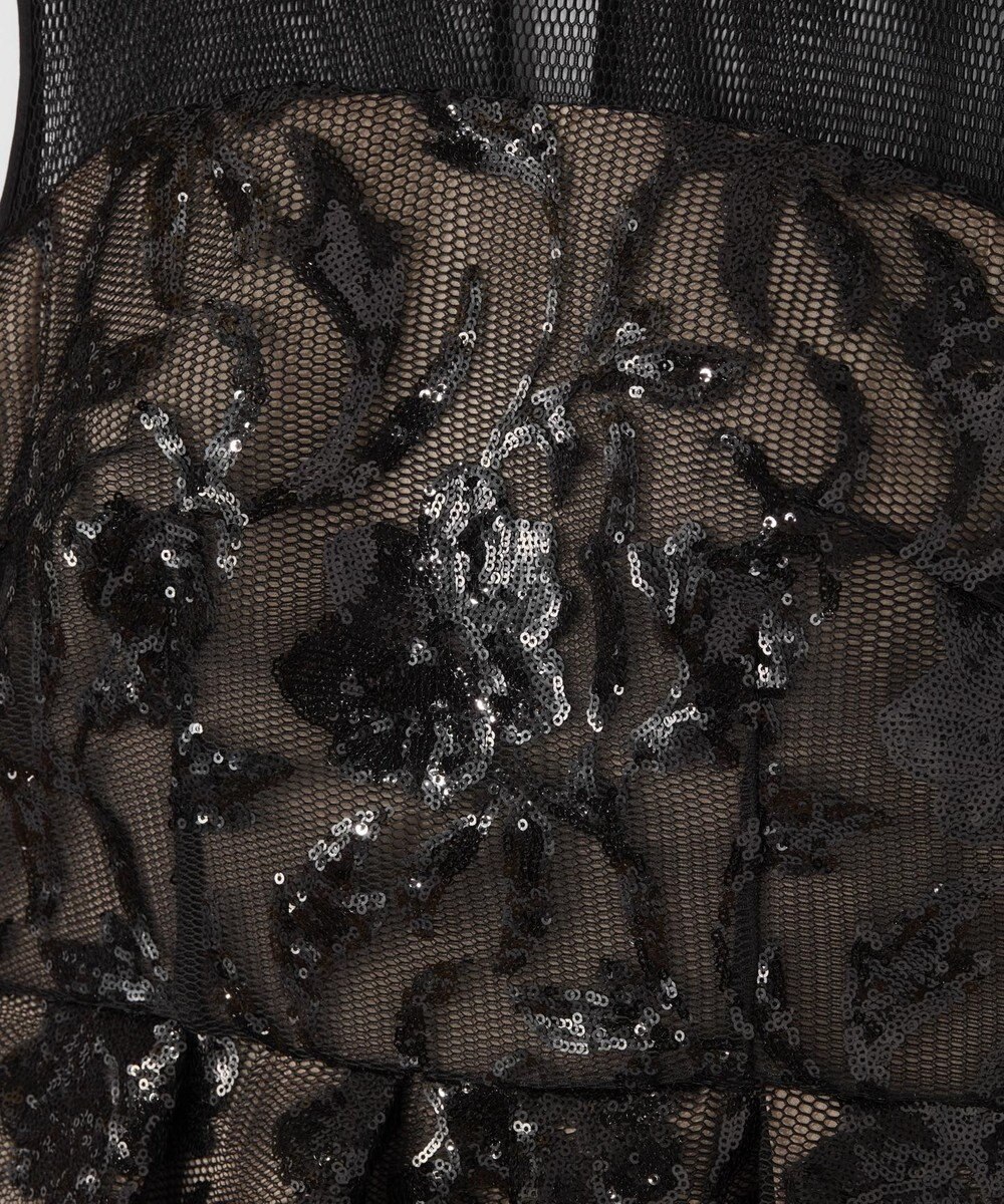 GRACE CONTINENTAL スパンコールエンブロイダリードレス