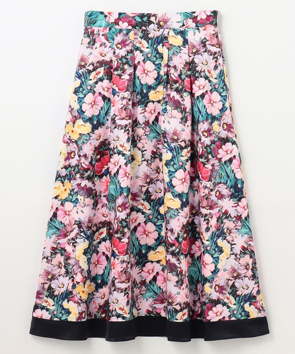 GRACE CONTINENTAL グラデフラワープリントスカート 