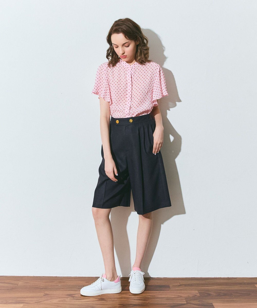 GRACE CONTINENTAL リネンタッチハーフパンツ 