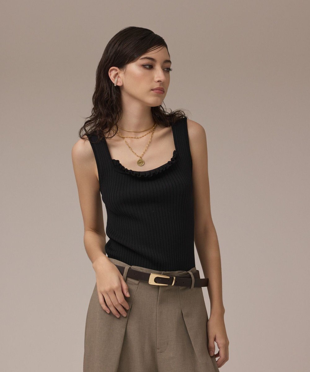 GRACE CONTINENTAL ボリュームバックルベルト ダークブラウン
