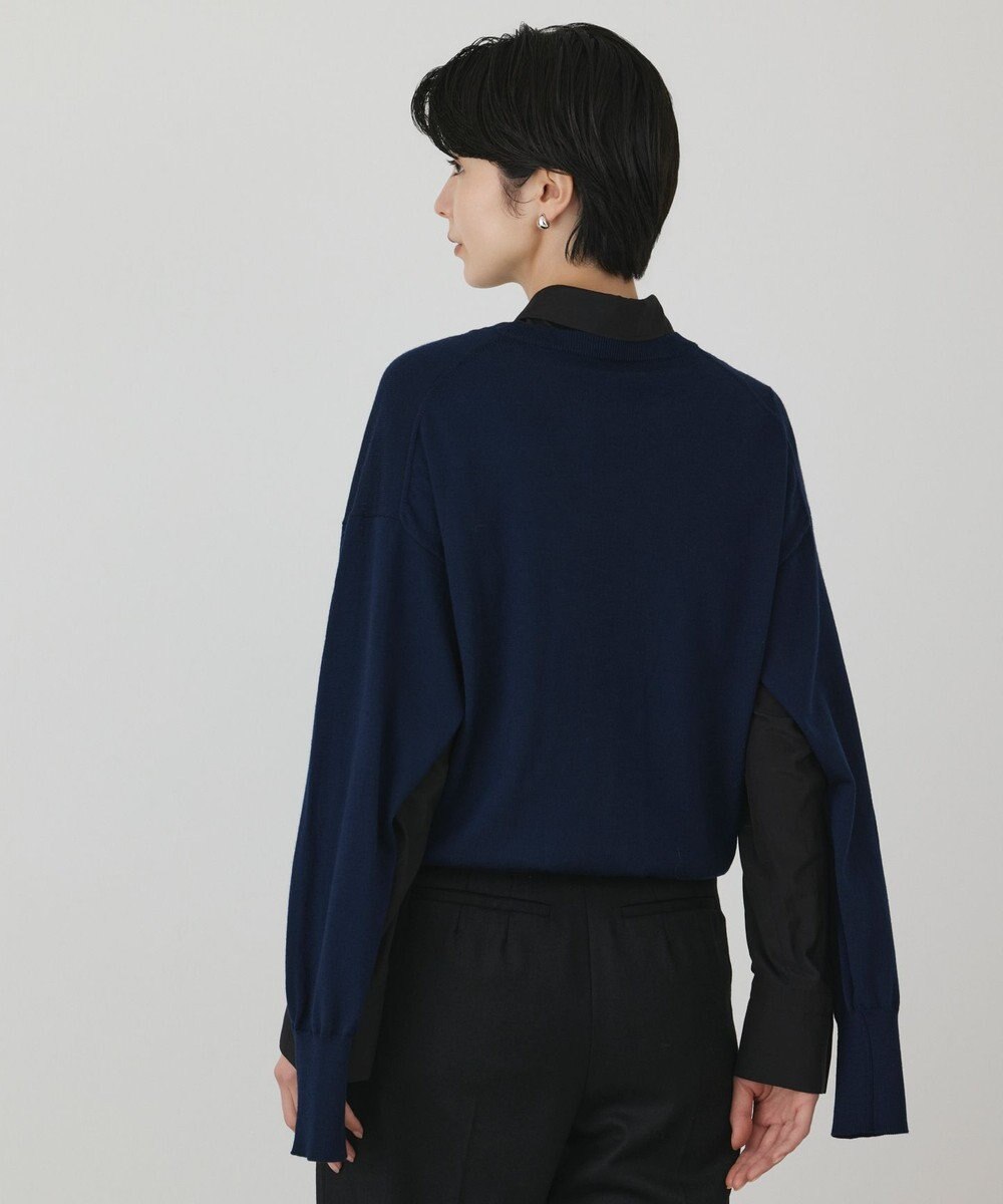GRACE CONTINENTAL ウールスリットニットトップ 