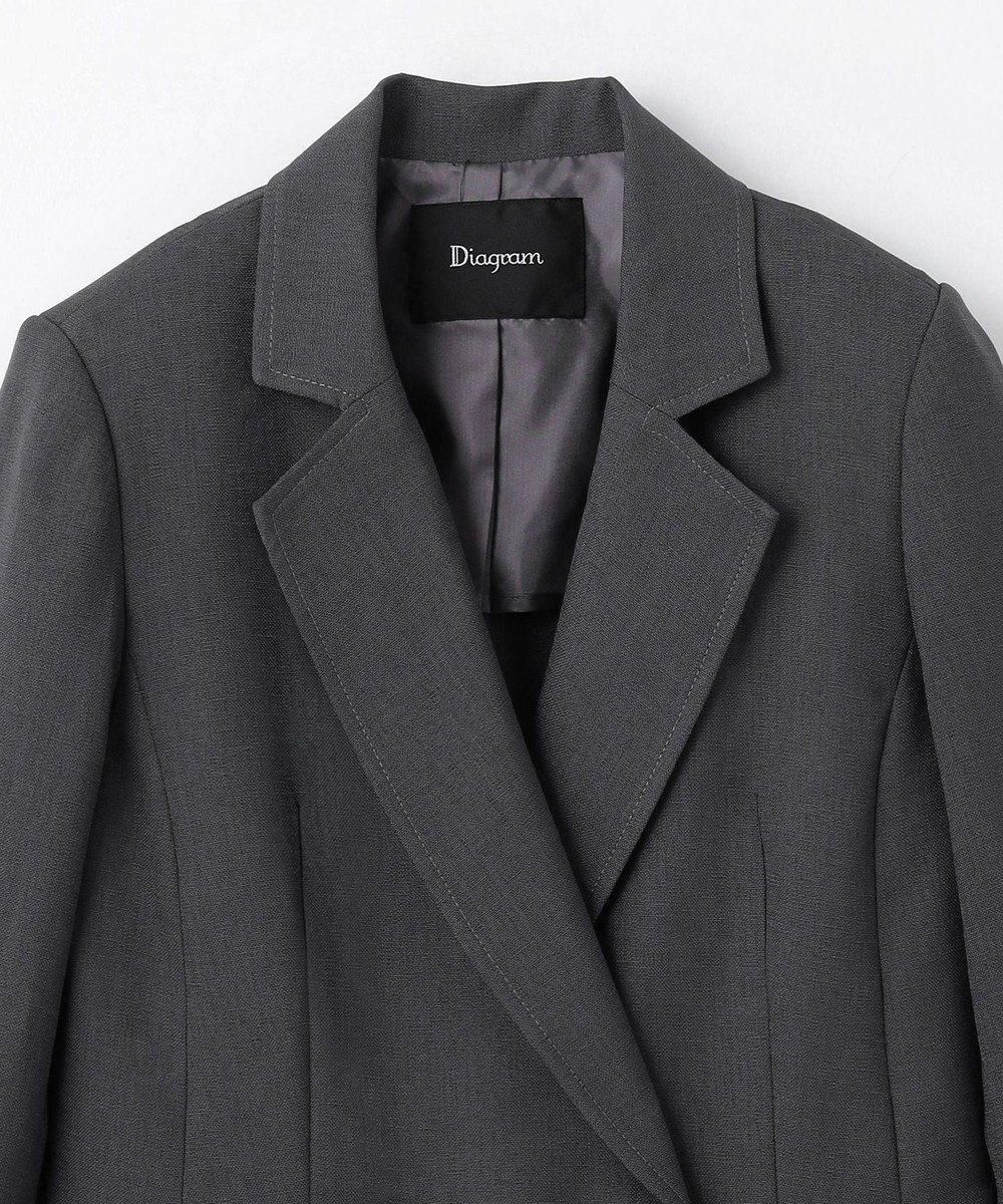 GRACE CONTINENTAL 麻調バックギャザージャケット 