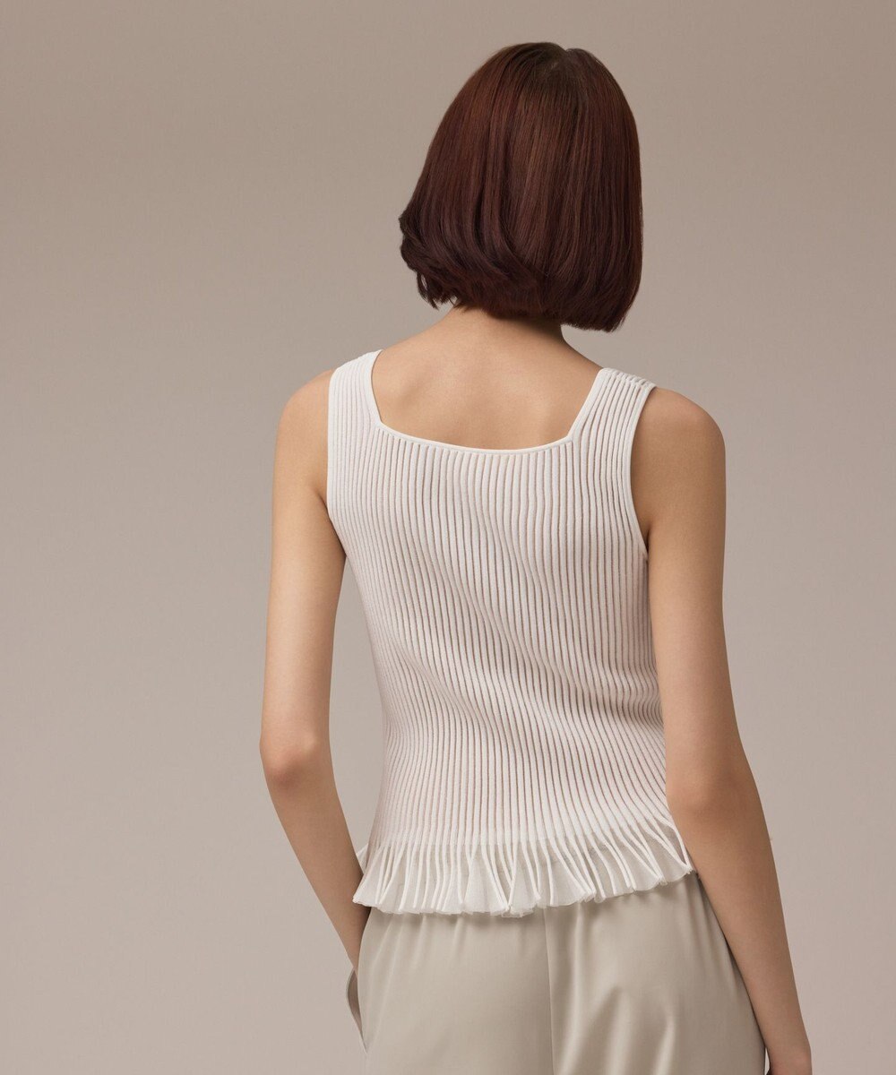 GRACE CONTINENTAL シアーフリルニットトップ 