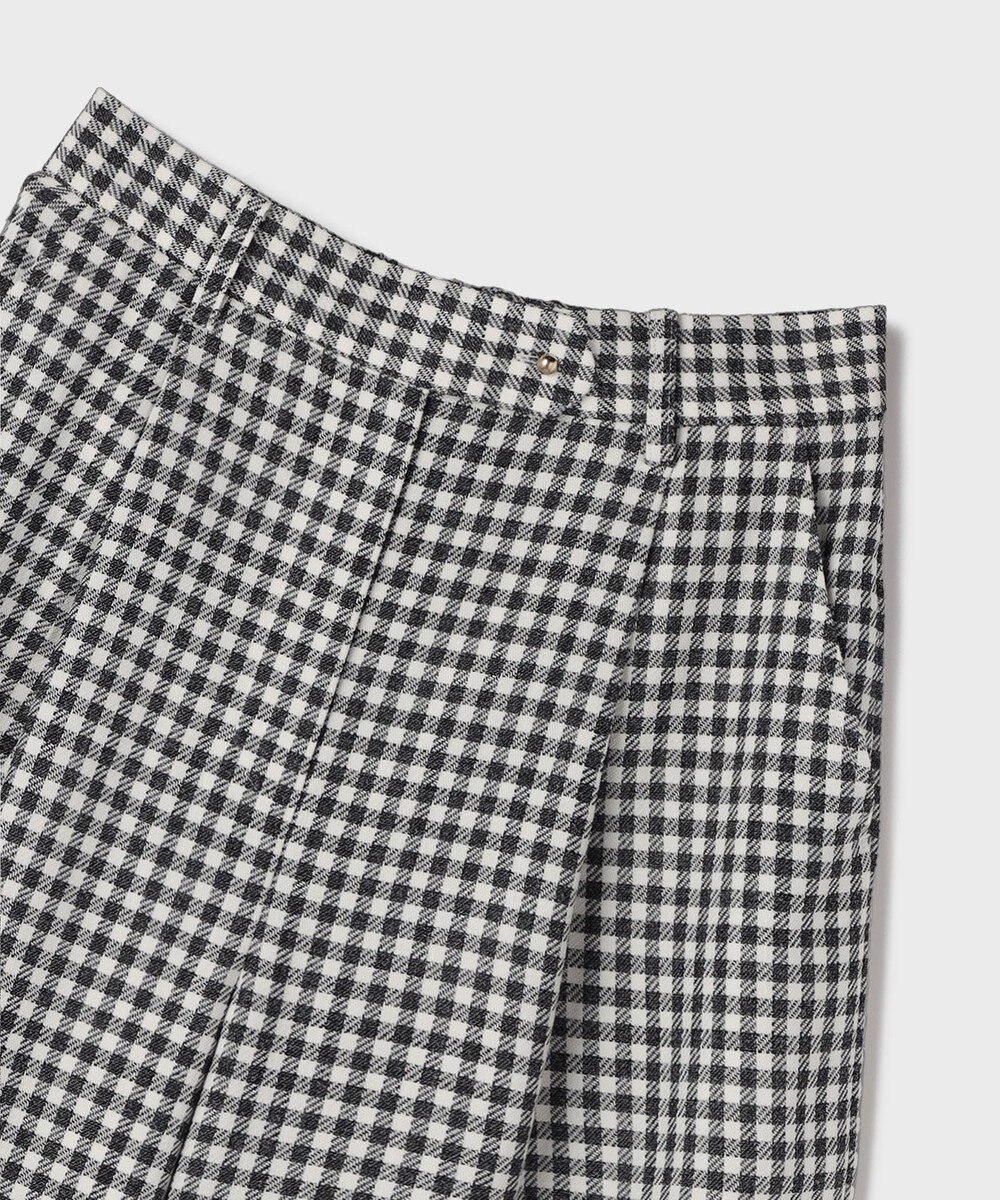 GRACE CONTINENTAL ロールアップギンガムパンツ 