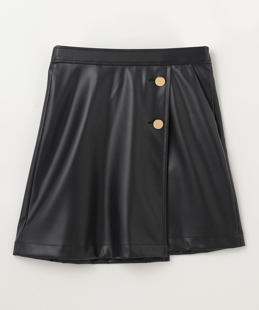 GRACE CONTINENTAL フェイクレザーミニスカート 
