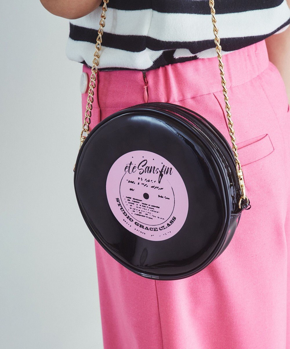 GRACE CONTINENTAL レコードエナメルバッグ 