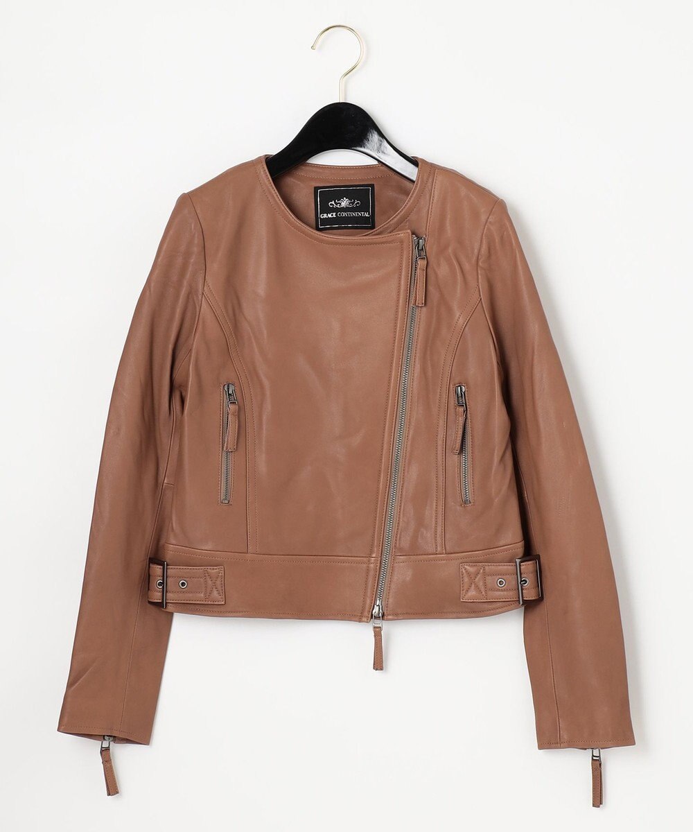 GRACE CONTINENTAL レースアップライダースジャケット 