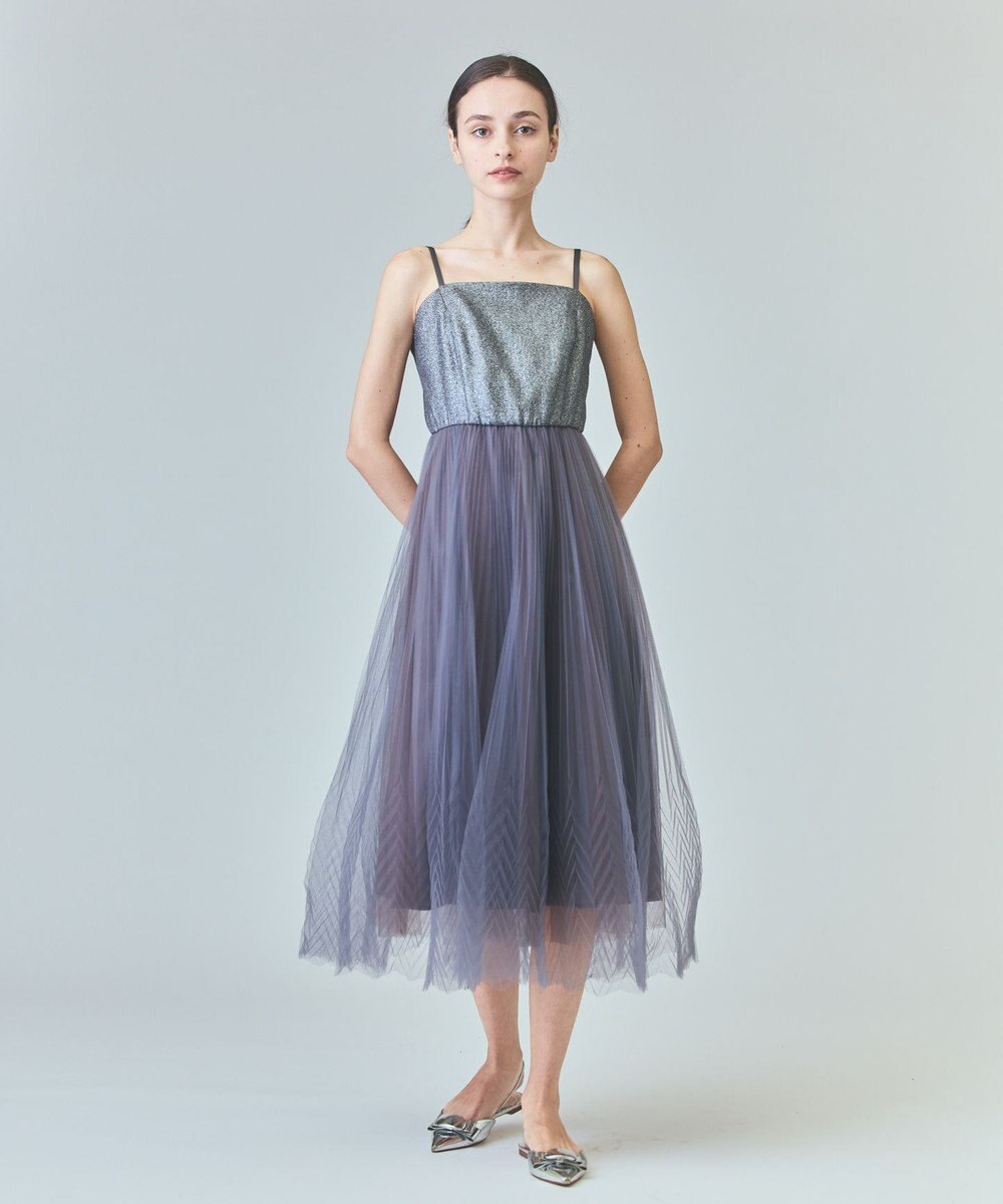 GRACE CONTINENTAL チュールプリーツコンビワンピース