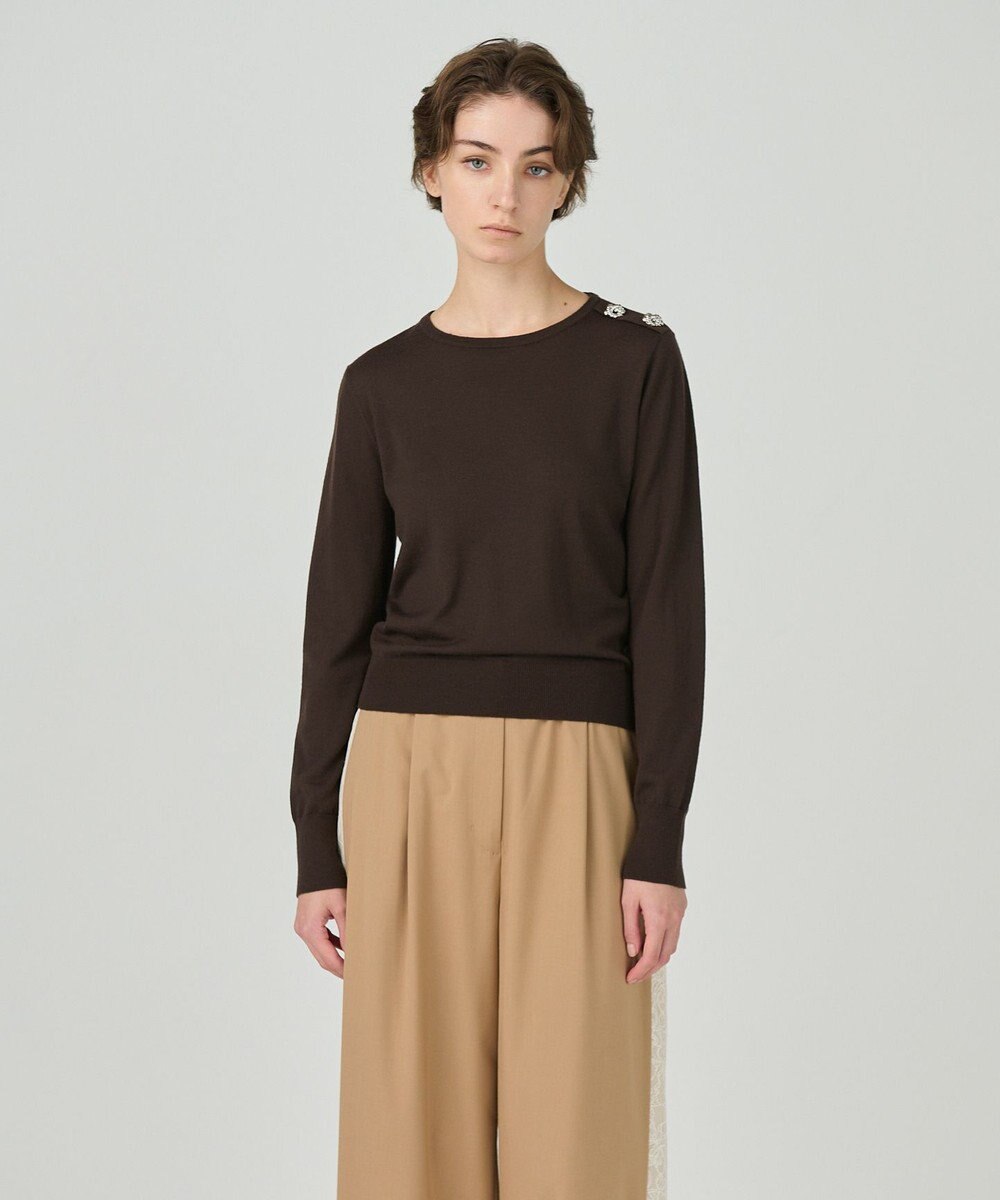 GRACE CONTINENTAL クルーニットトップ 