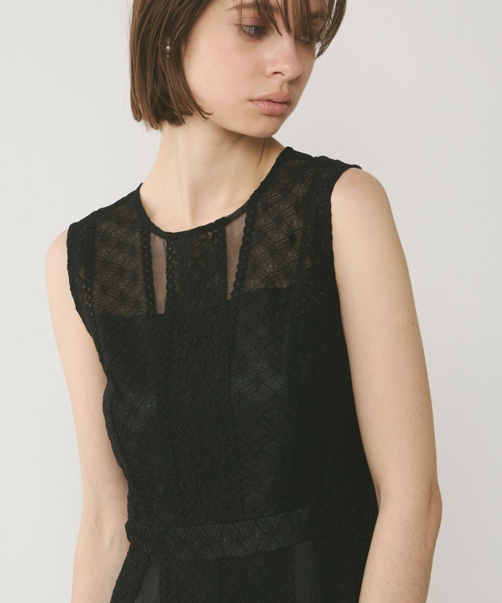 GRACE CONTINENTAL レースパッチワークドレス