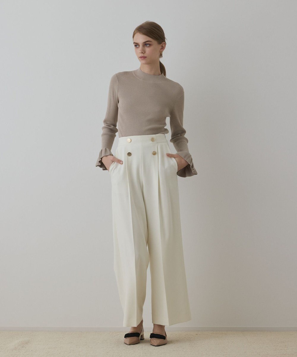 GRACE CONTINENTAL ラメリブニットトップ 