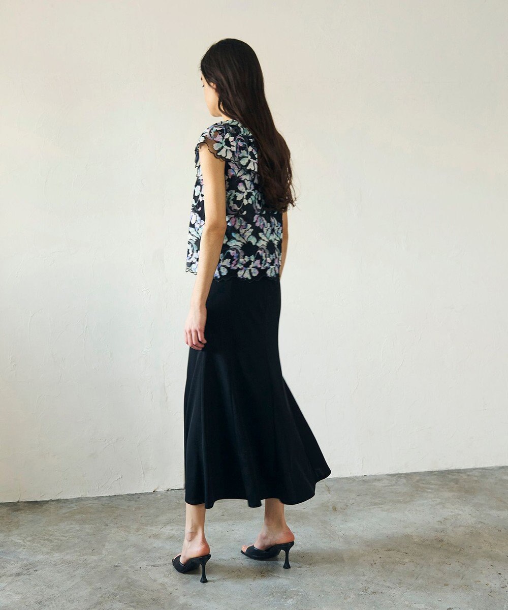 GRACE CONTINENTAL フラワー刺繍プリントトップ