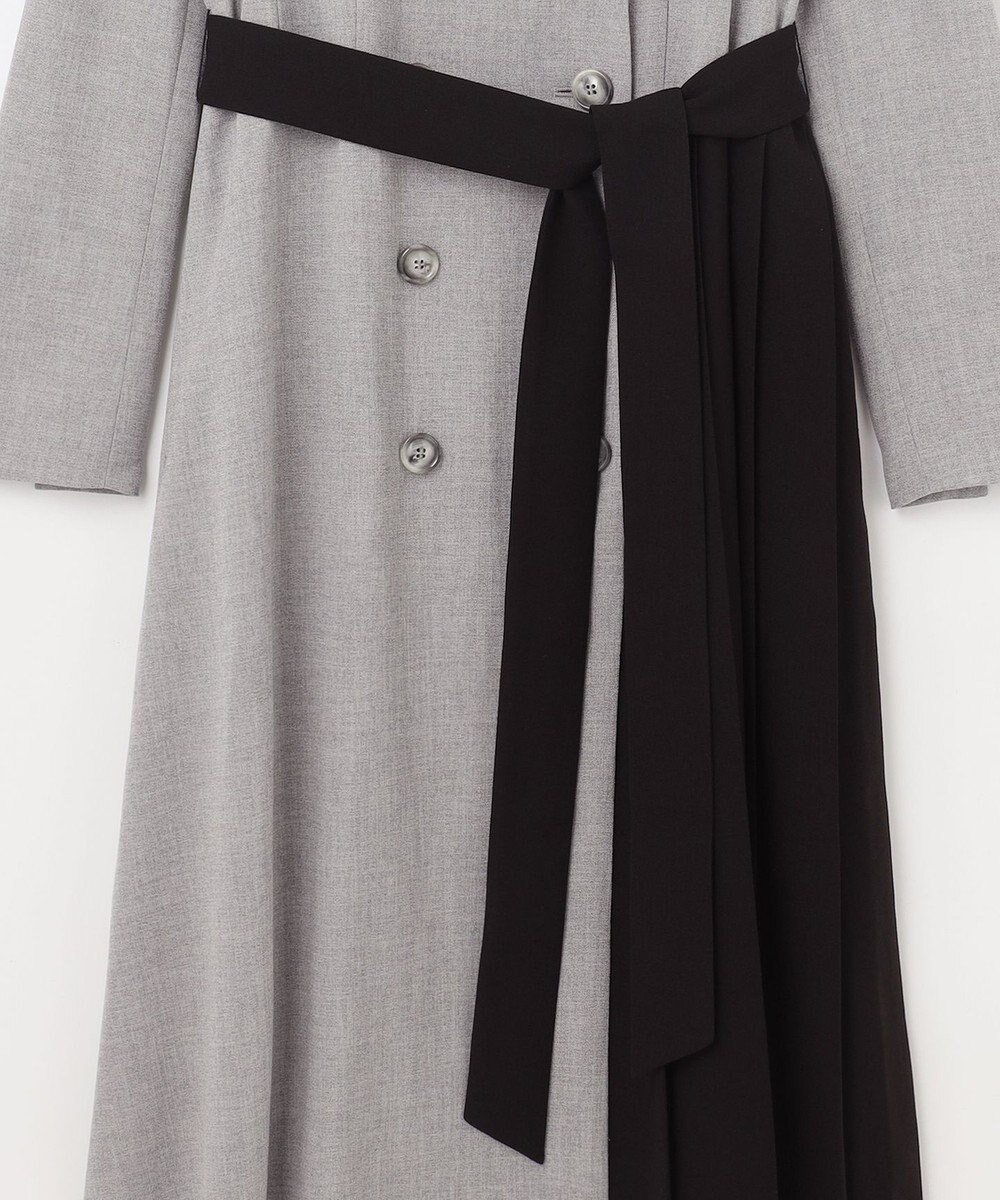 GRACE CONTINENTAL ウールタッチバイカラードレス