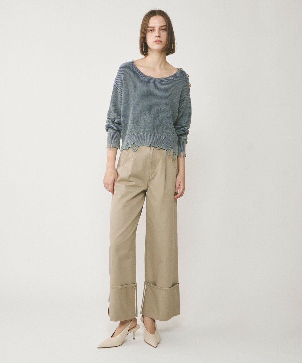 GRACE CONTINENTAL ピグメントニットトップ