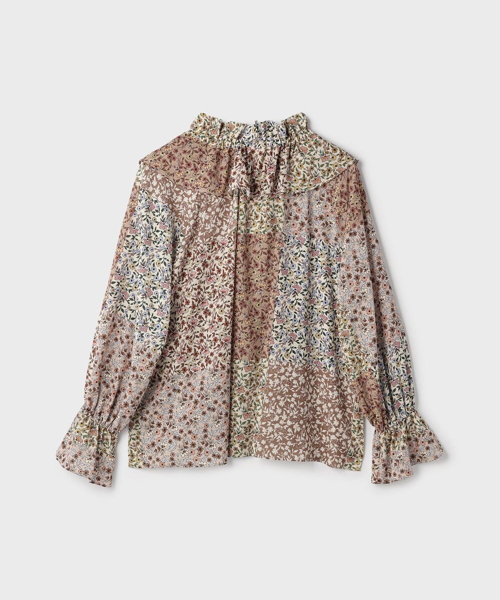 GRACE CONTINENTAL パッチワークプリントカフタンブラウス 