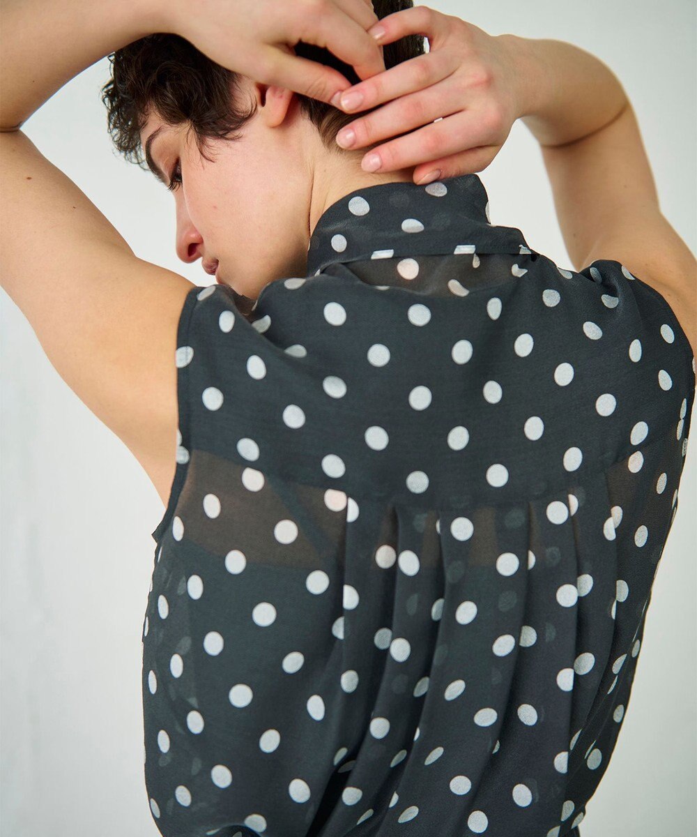 GRACE CONTINENTAL シアードットプリントブラウス