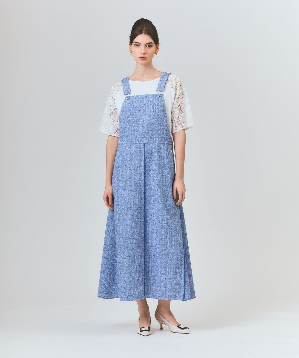 GRACE CONTINENTAL シャンブレーツイードジャンパースカート