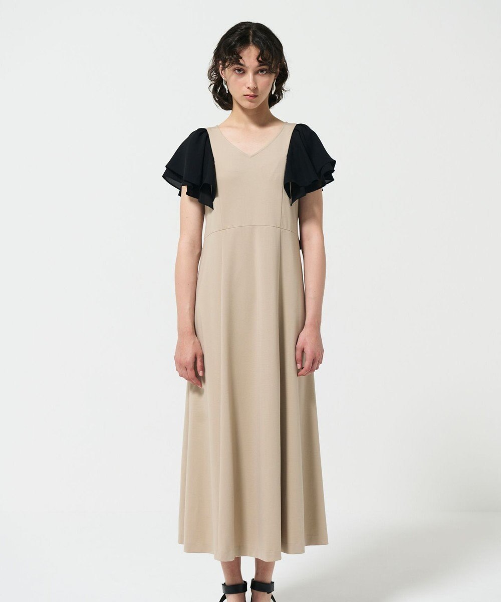 GRACE CONTINENTAL フリルスリーブカットワンピース 