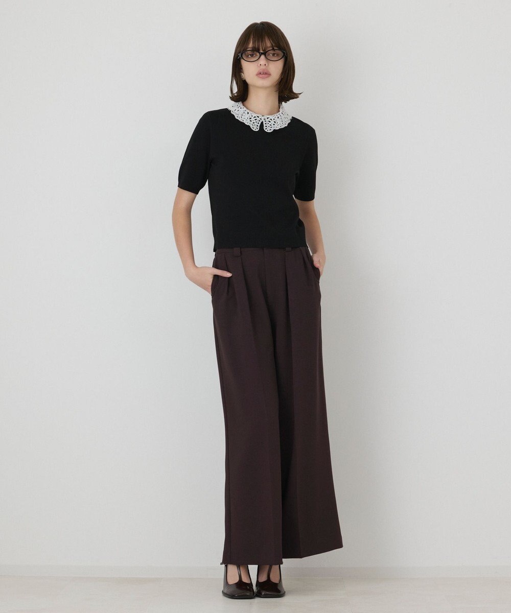 GRACE CONTINENTAL タックワイドパンツ 