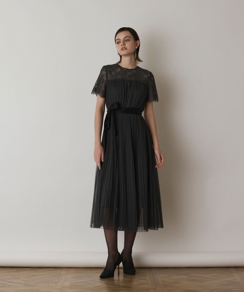 GRACE CONTINENTAL チュールプリーツドレス
