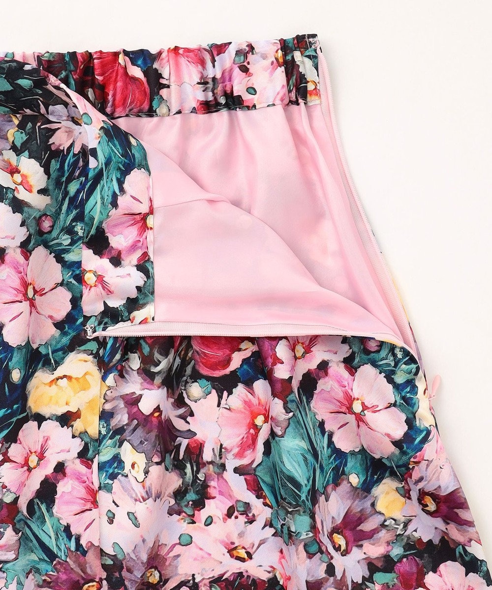 GRACE CONTINENTAL グラデフラワープリントスカート 