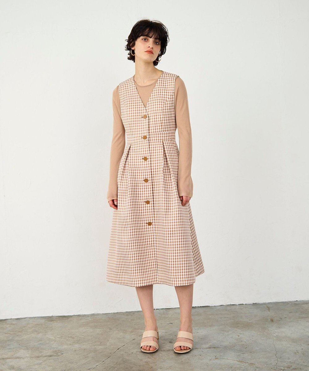 GRACE CONTINENTAL チェックジャンパースカート
