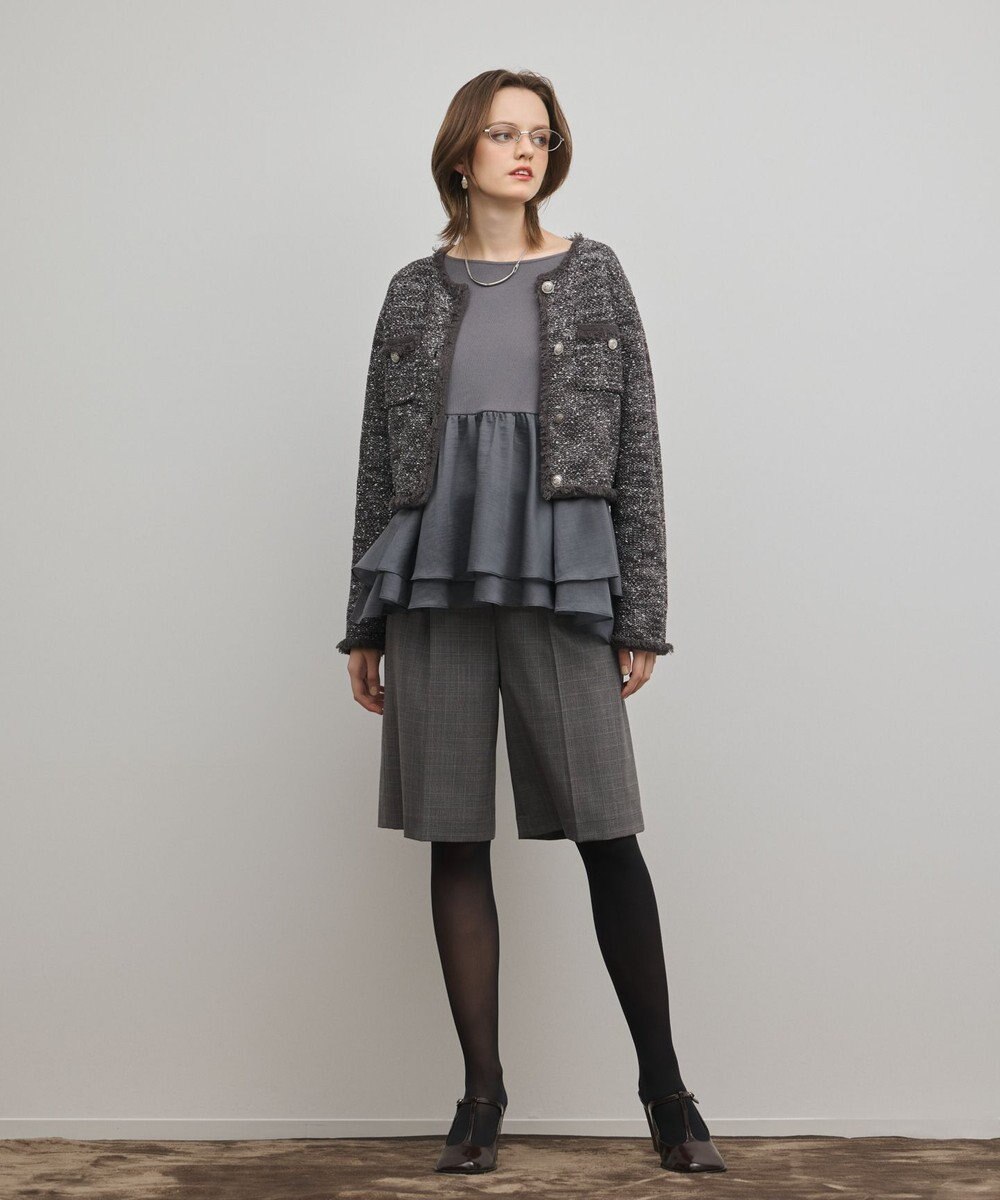 GRACE CONTINENTAL スーツ地ハーフパンツ 