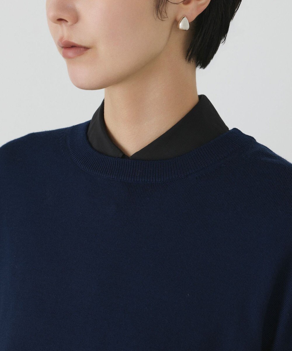 GRACE CONTINENTAL ウールスリットニットトップ 