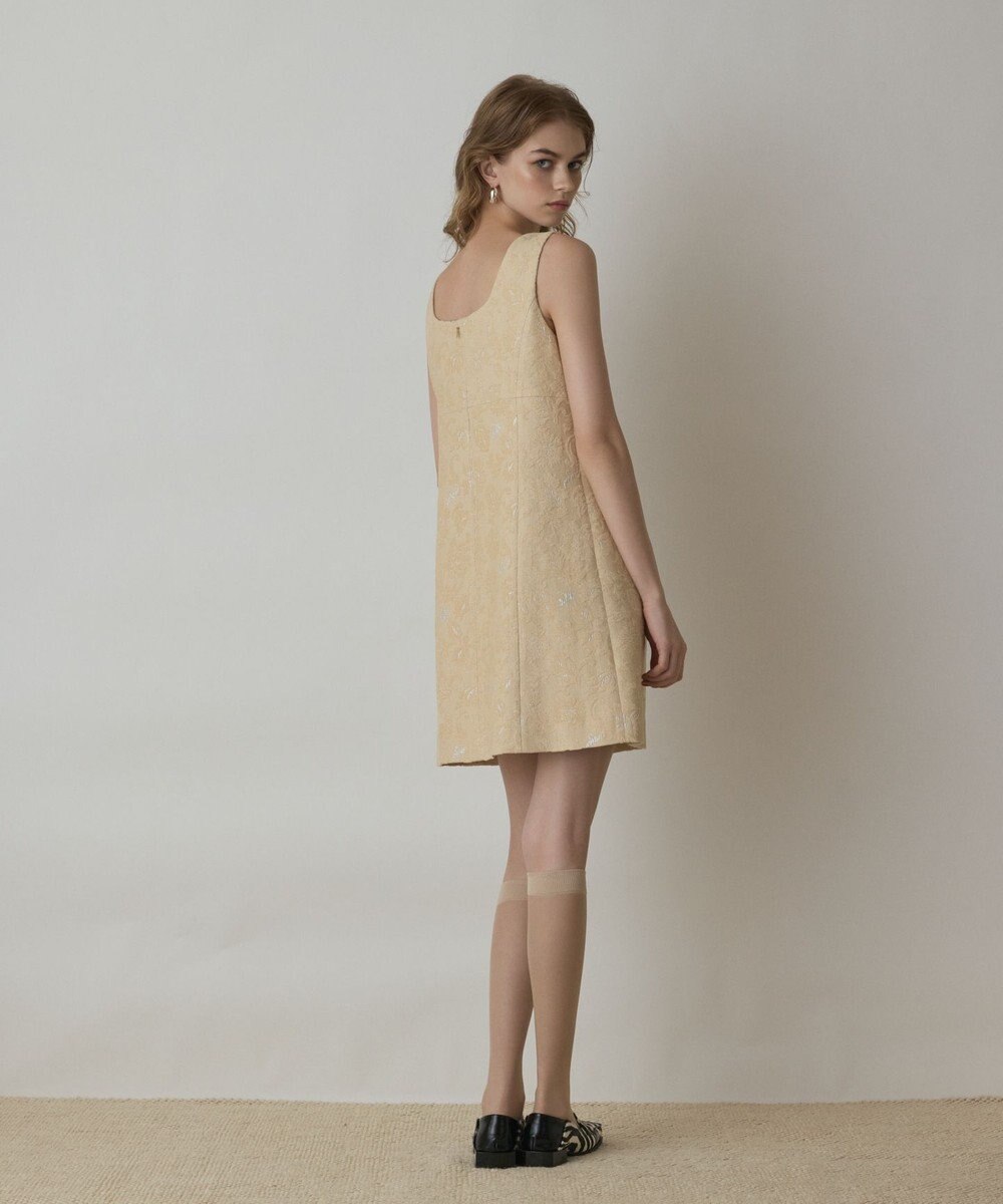 GRACE CONTINENTAL サラサジャガードミニワンピース 