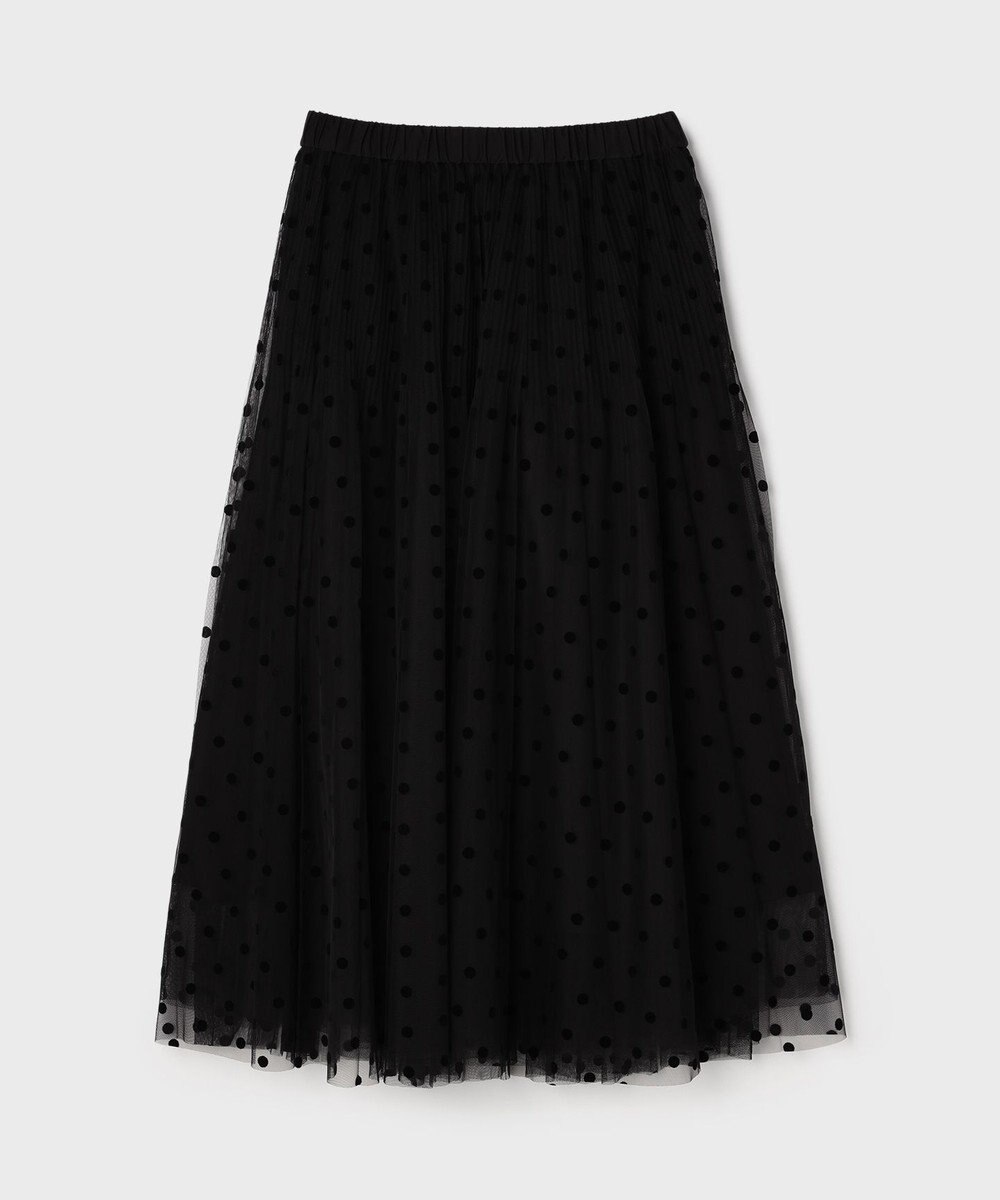 GRACE CONTINENTAL フロッキードットプリーツスカート 