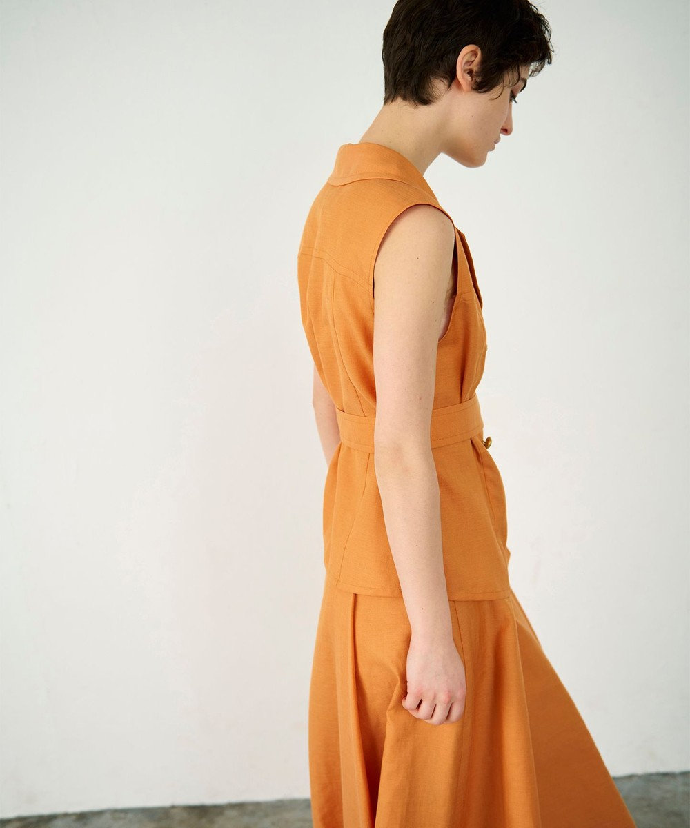 GRACE CONTINENTAL リネンタッチダブルブラウス