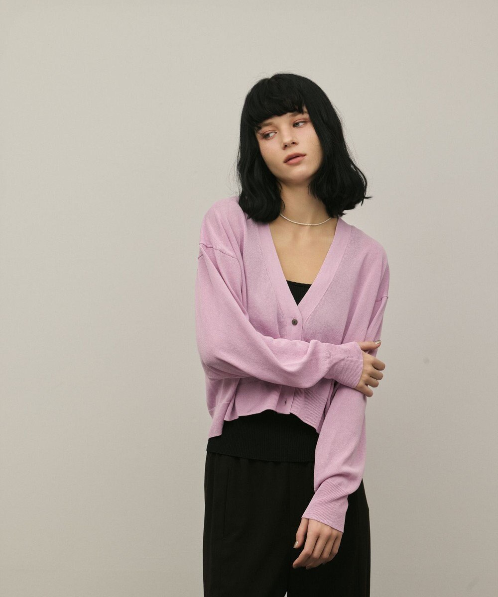 GRACE CONTINENTAL スリーブスリットニットカーディガン 