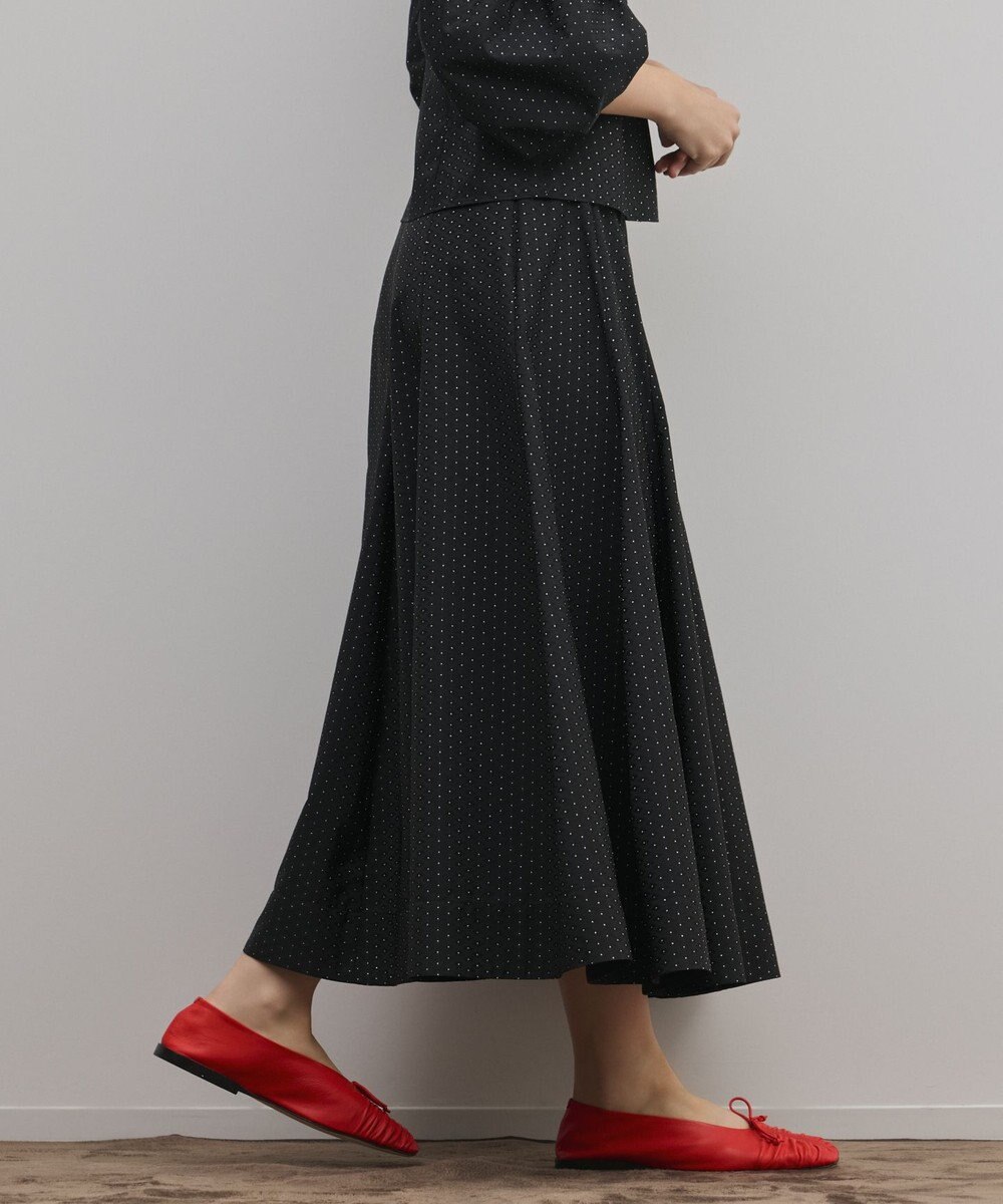 GRACE CONTINENTAL ラメドットタフタジャガードスカート 