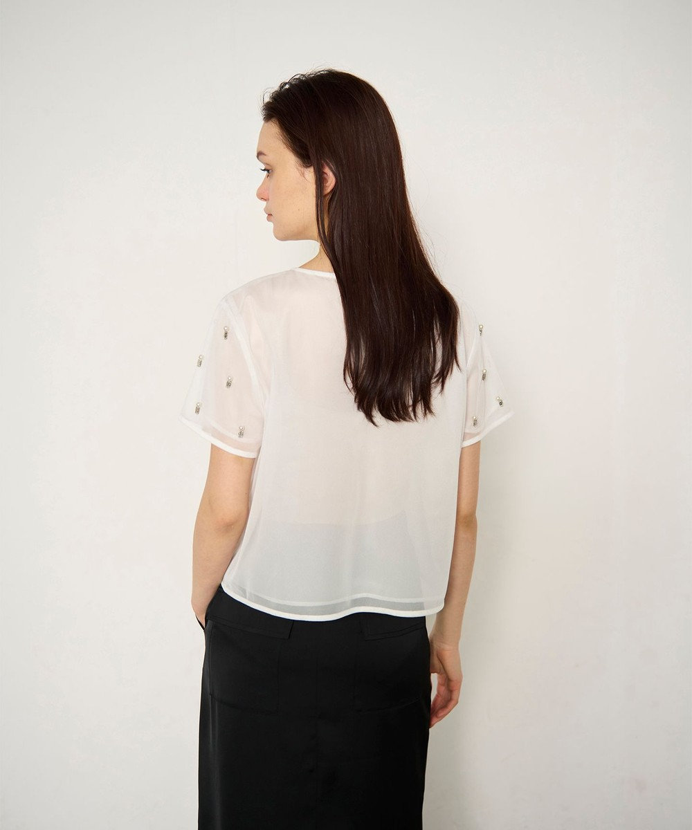 GRACE CONTINENTAL ビジューチュールトップ