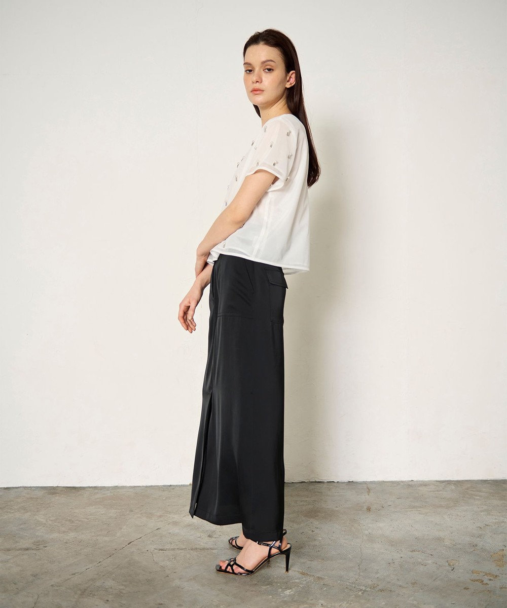 GRACE CONTINENTAL ビジューチュールトップ