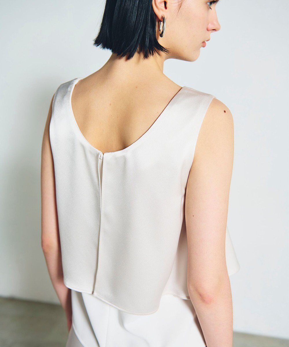 GRACE CONTINENTAL バックコンシャスサテンノースリーブ 