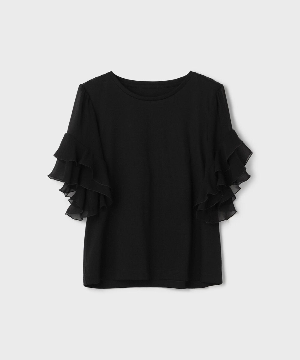GRACE CONTINENTAL シフォンスリーブカットトップ 