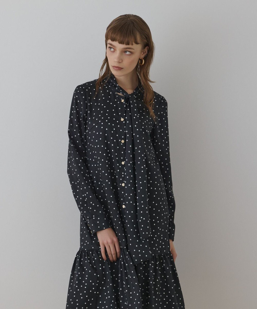 GRACE CONTINENTAL ランダムドットボウタイワンピース 