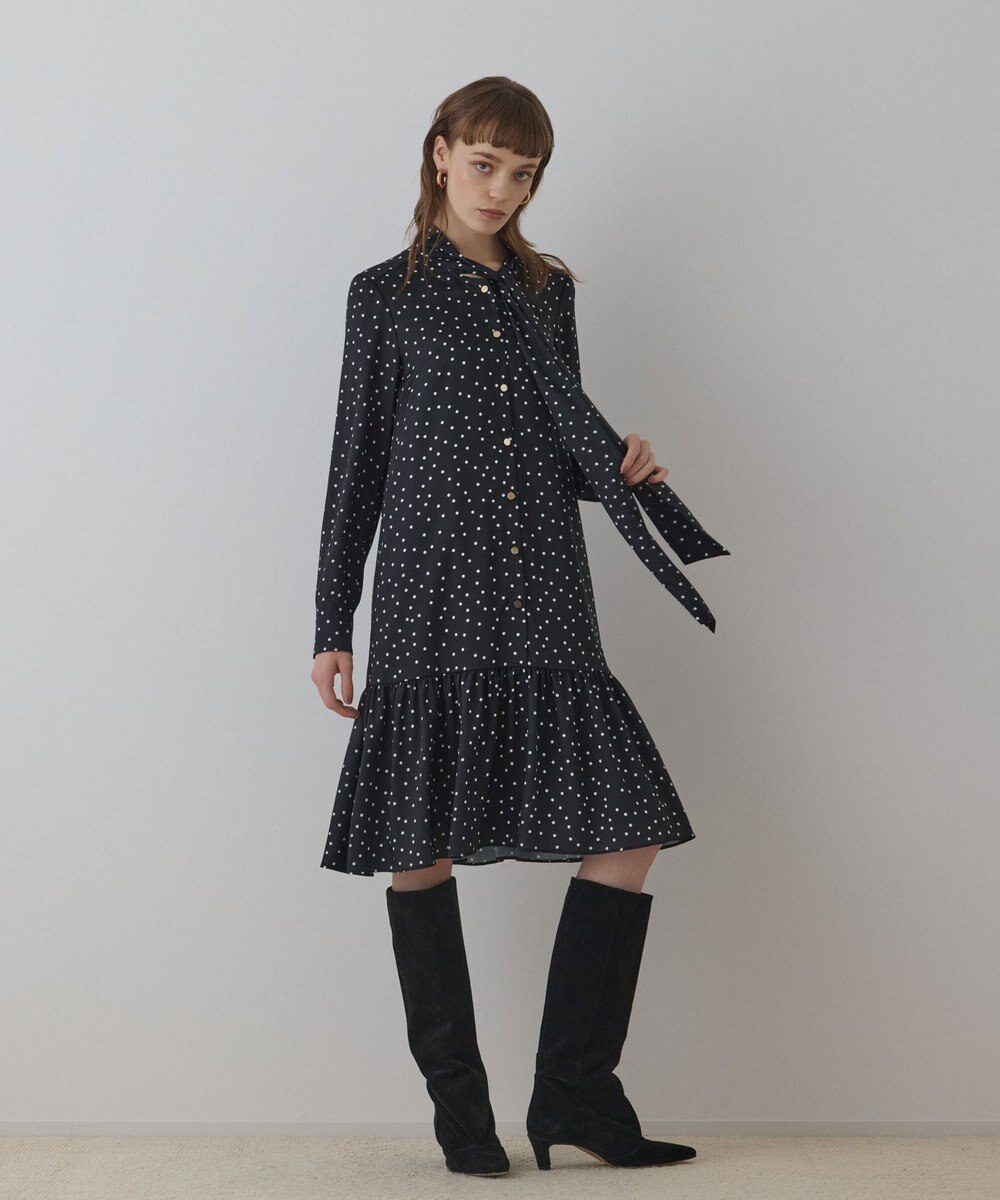 GRACE CONTINENTAL ランダムドットボウタイワンピース 