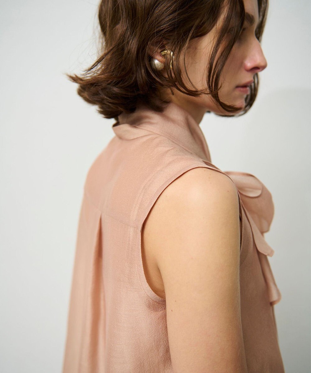 GRACE CONTINENTAL シアーボウタイノースリーブ