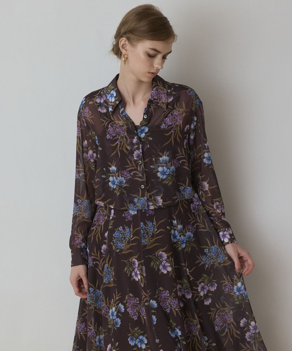 GRACE CONTINENTAL プリントセットアップワンピース 