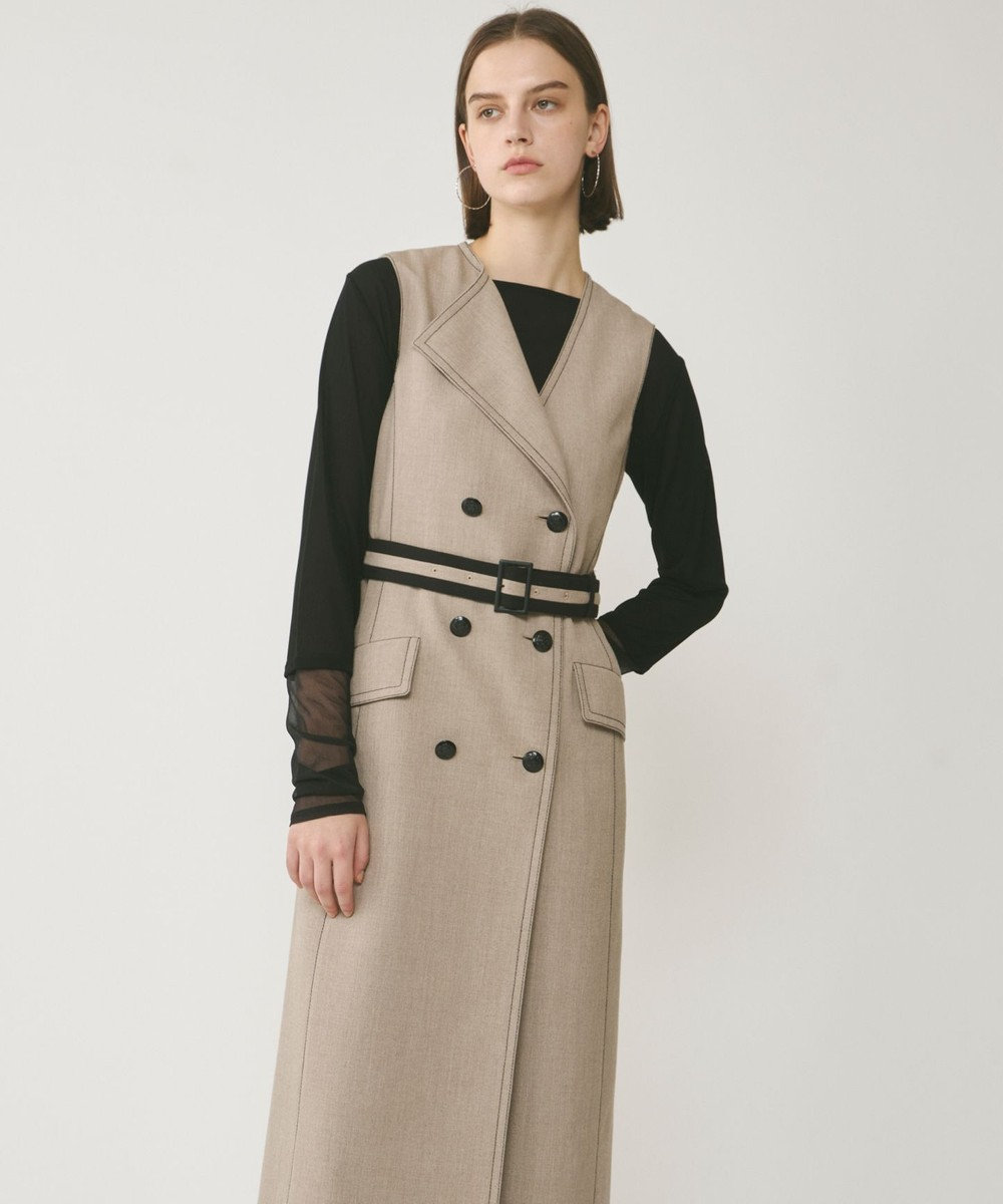 GRACE CONTINENTAL アシンメトリーカラーワンピース