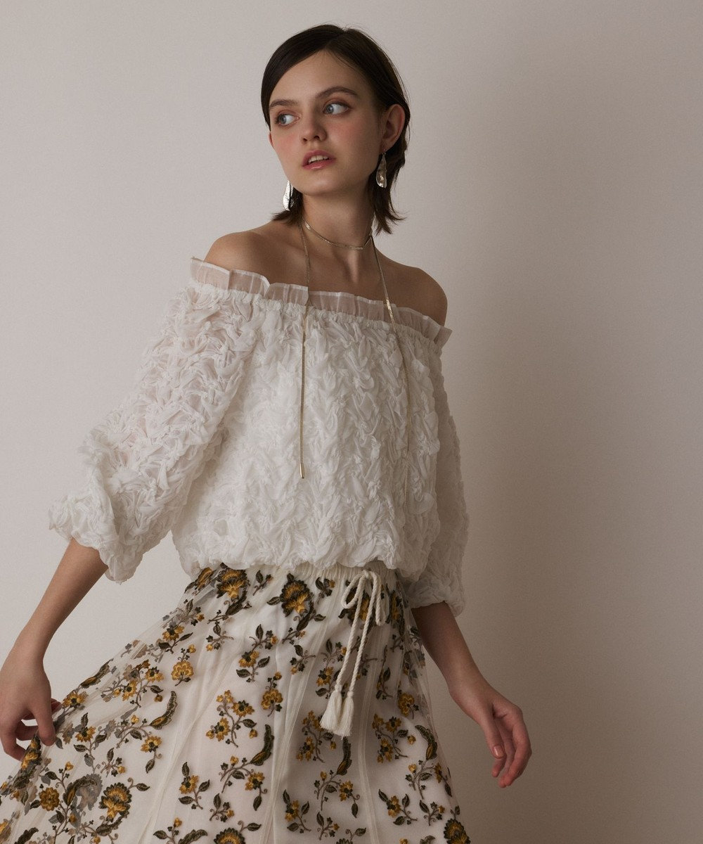 GRACE CONTINENTAL シャーリングトップ