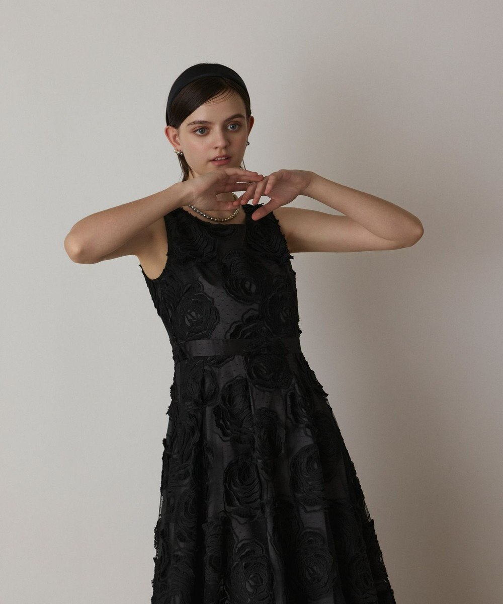 GRACE CONTINENTAL ローズ刺繍ワンピース 