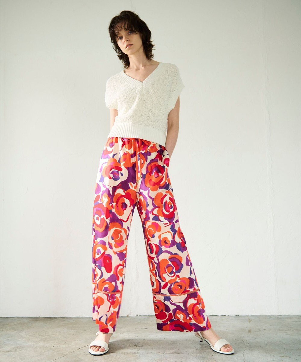 GRACE CONTINENTAL ペイントカラーワイドパンツ