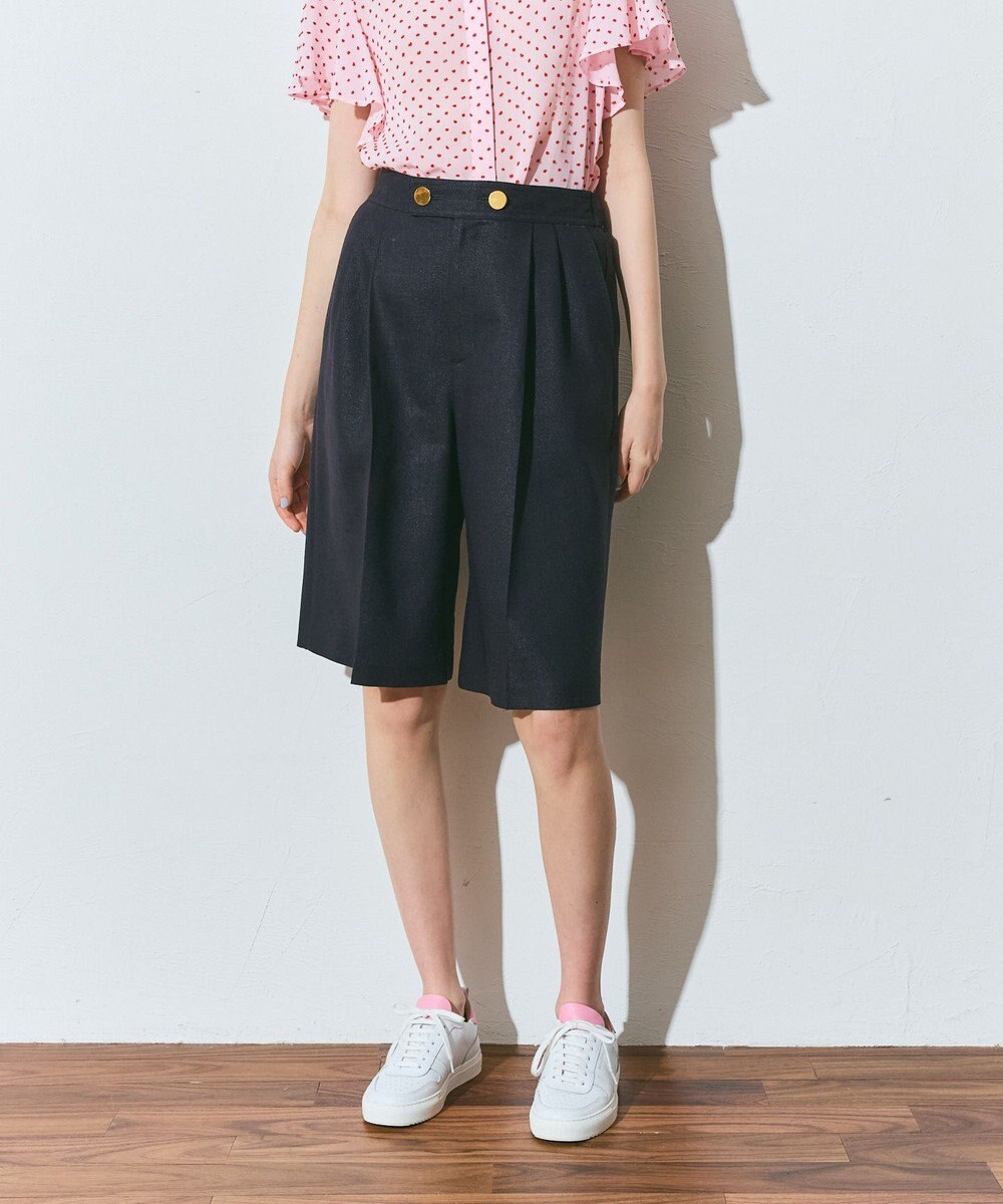 GRACE CONTINENTAL リネンタッチハーフパンツ 