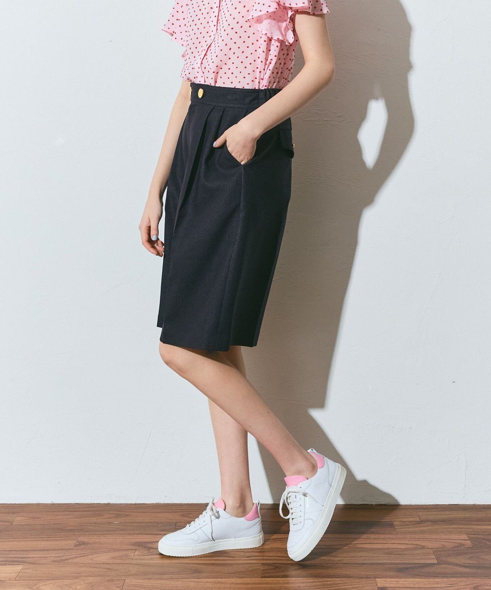 GRACE CONTINENTAL リネンタッチハーフパンツ 