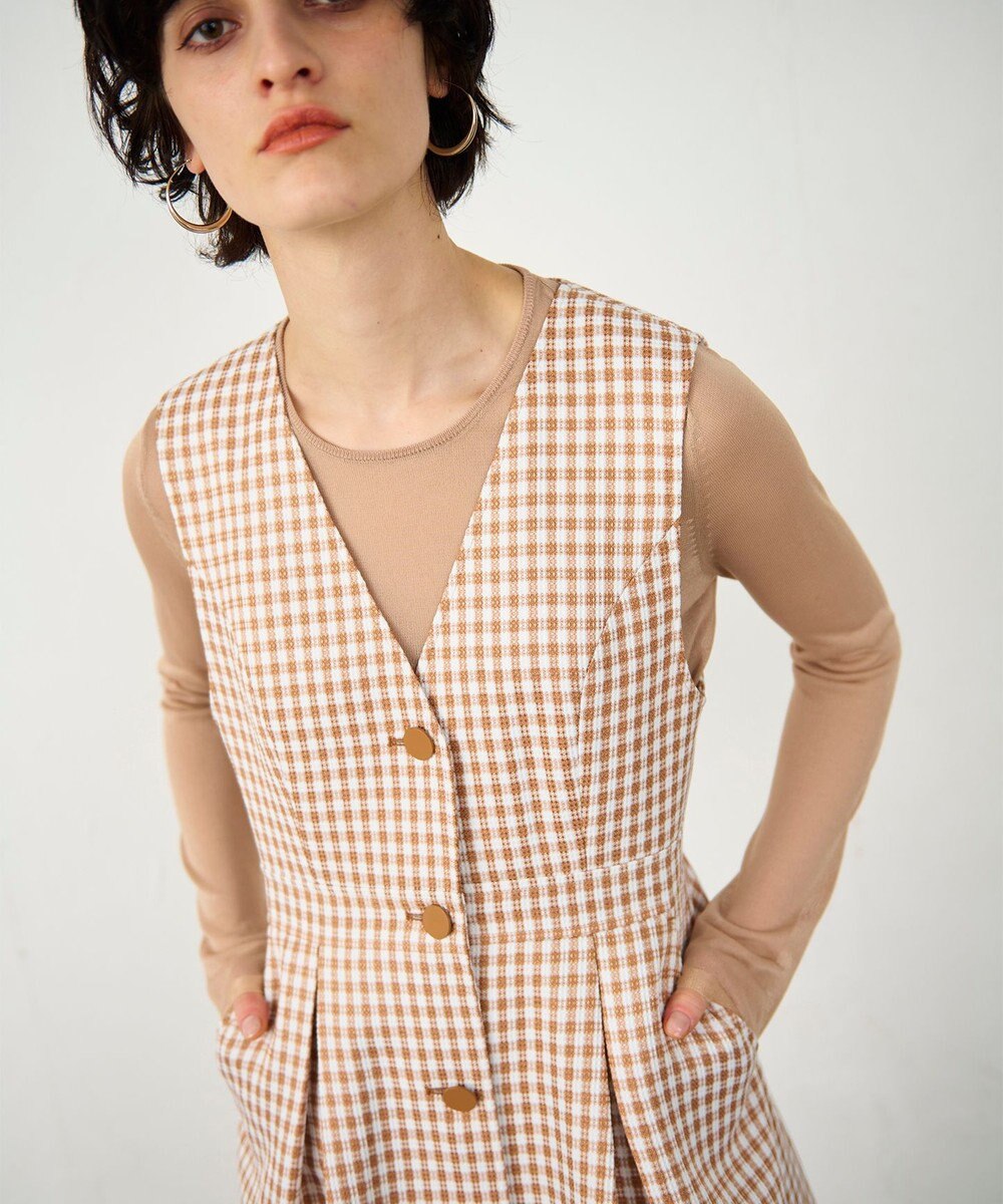 GRACE CONTINENTAL チェックジャンパースカート