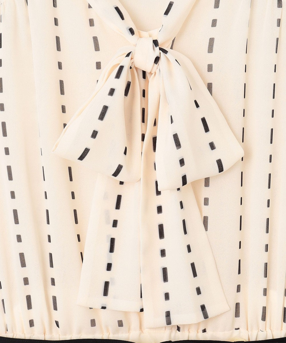 GRACE CONTINENTAL ドットストライププリントワンピース 